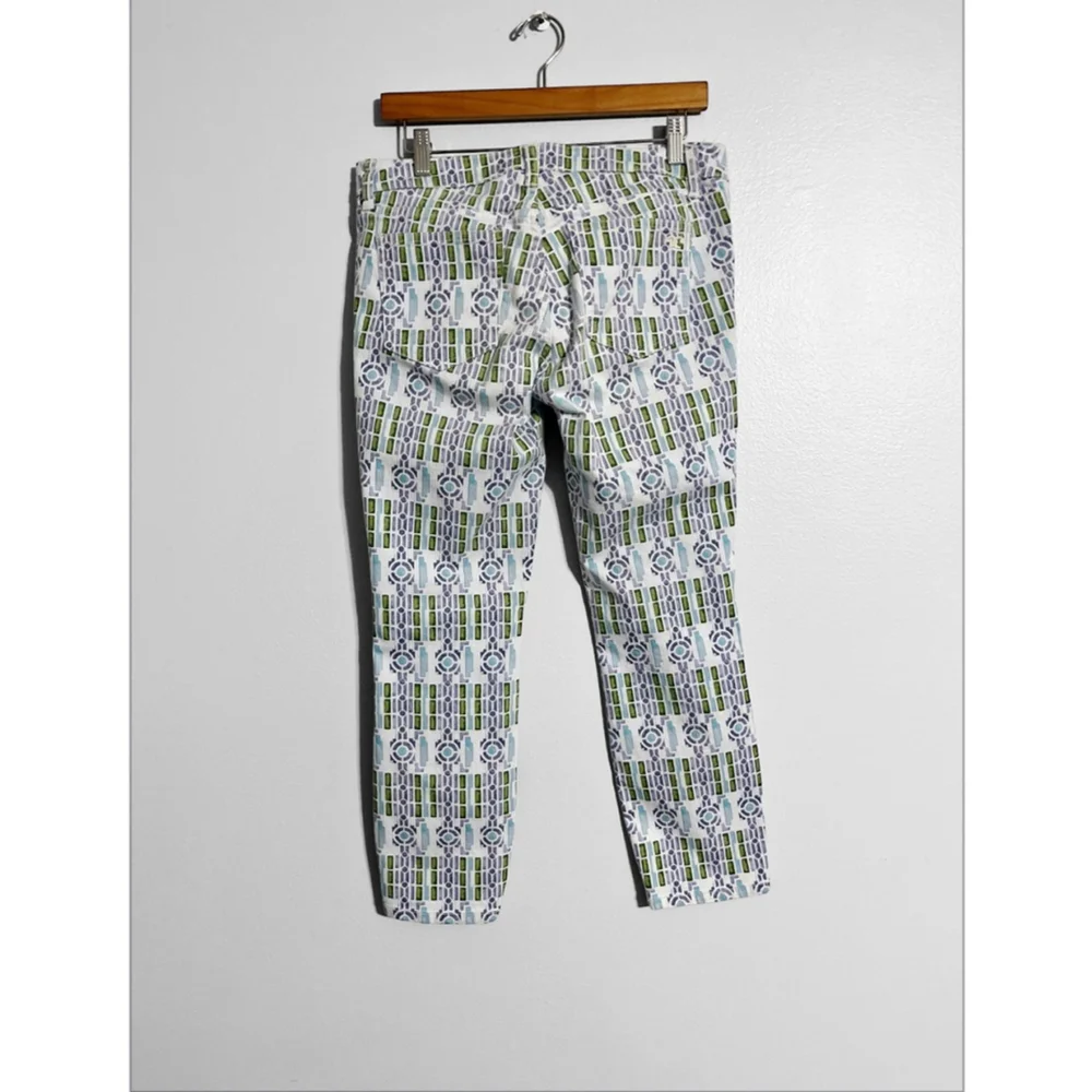 Tory Burch Alexa Printed Ankle Jean Pants